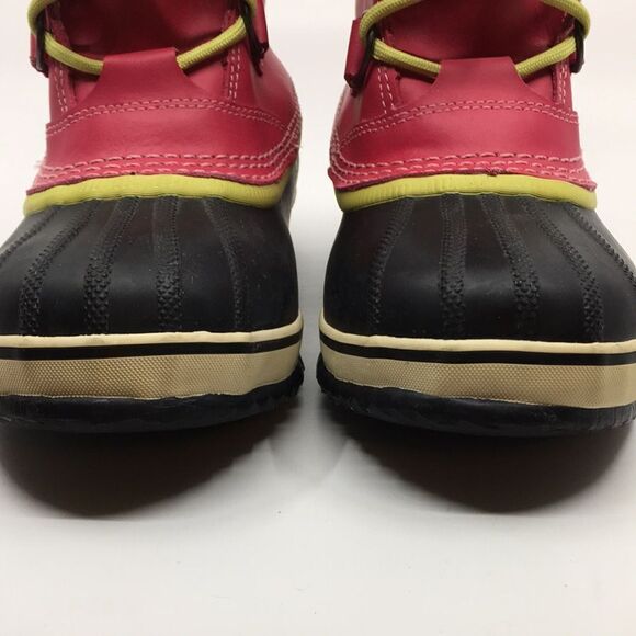 Sorel Yoot Pac Winter Snow Boot Size 5 Pink leather Waterproof faux Sherpa - Picture 11 of 16